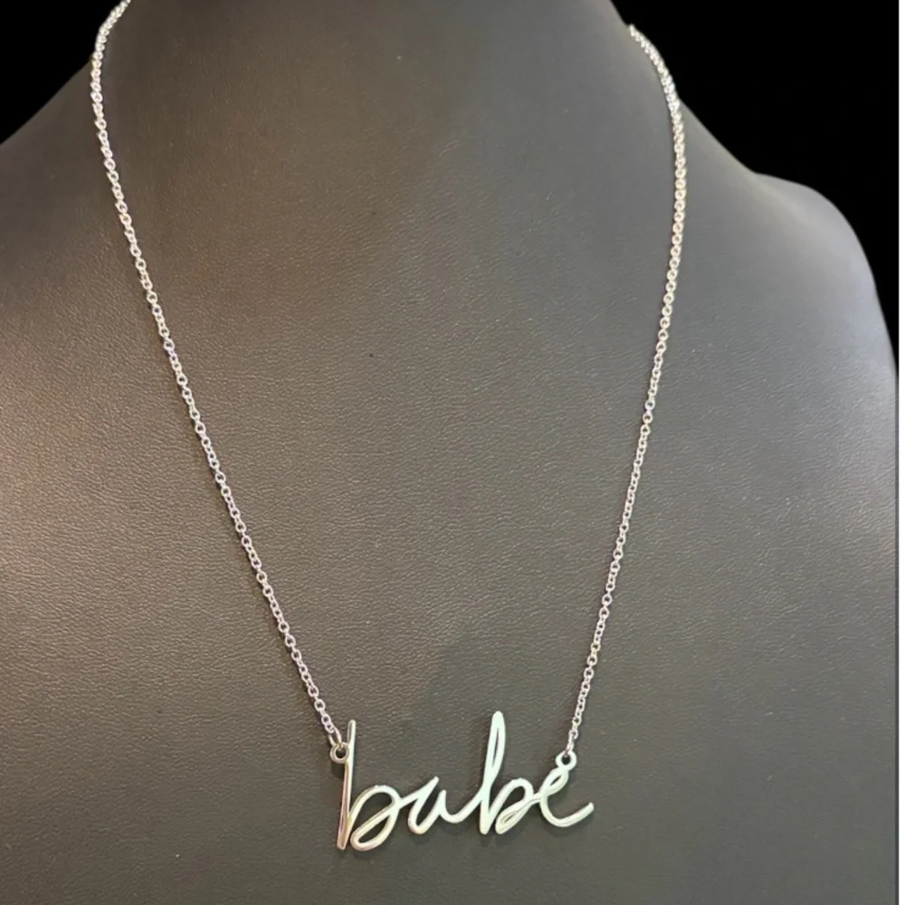 Silver 'babe' Necklace